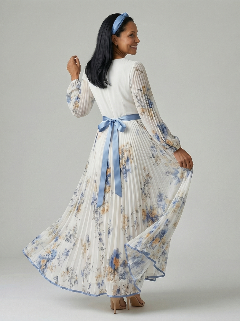 Rielle | Vestido Midi Con Pliegues