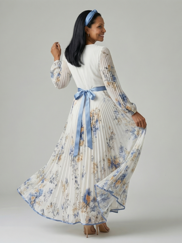 Rielle | Vestido Midi Con Pliegues