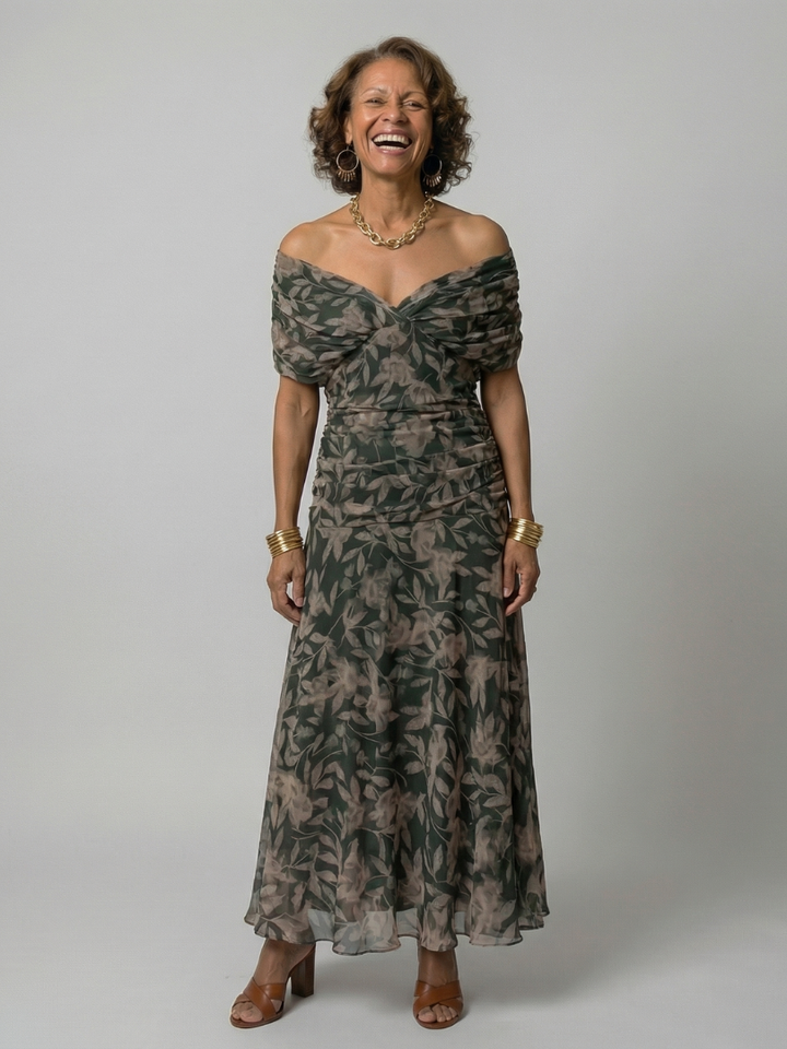 Calen | Vestido Midi Off Shoulder