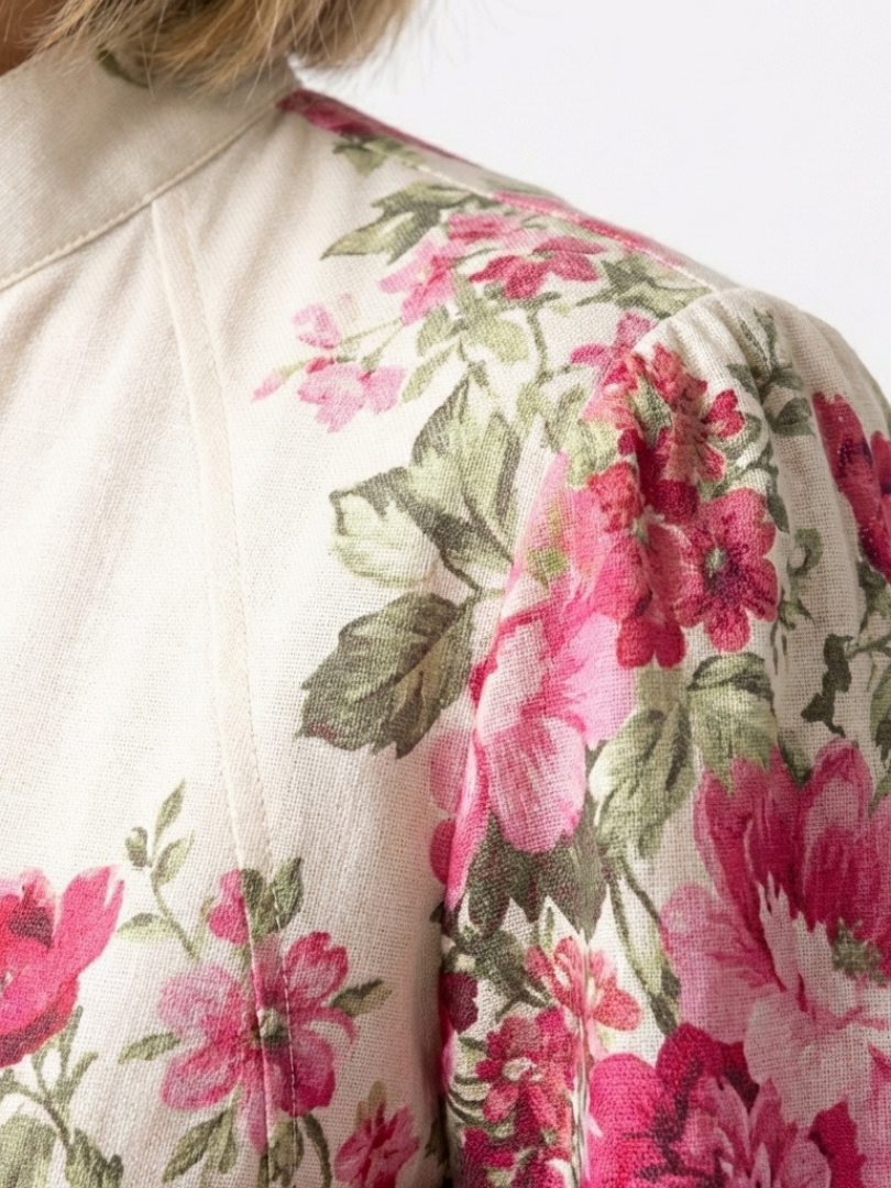Kennedy | Vestido Maxi Floral de Manga Larga con Cinturón
