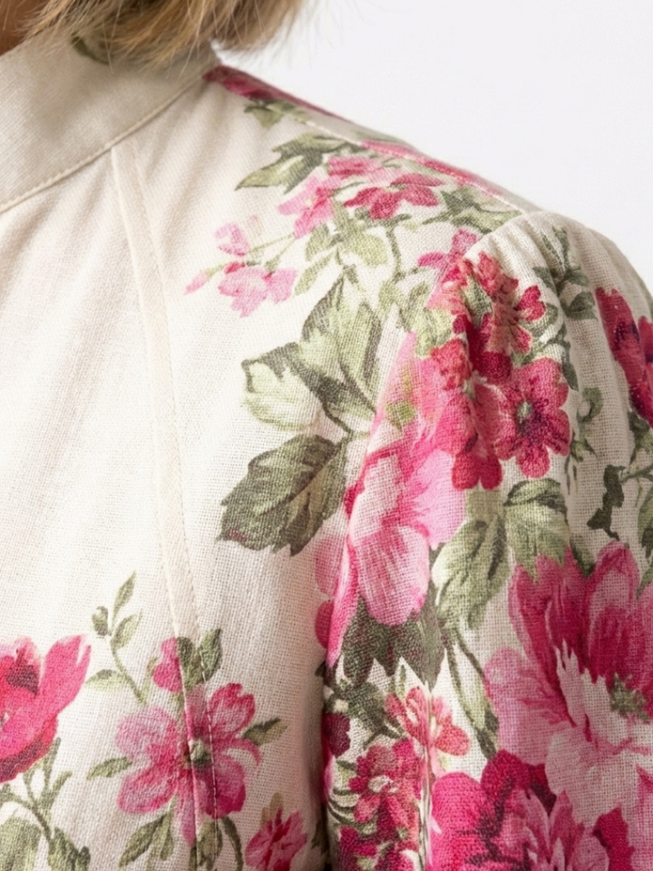 Kennedy | Vestido Maxi Floral de Manga Larga con Cinturón