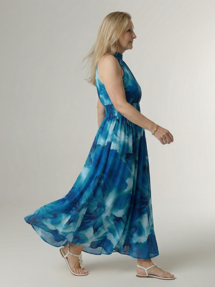 Sylin | Vestido Midi con Cuello Halter