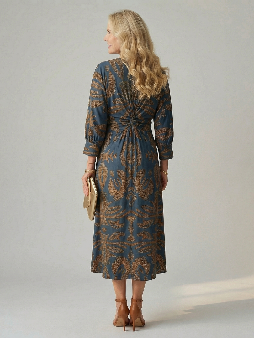 Lune | Vestido Midi con Cuerpo Cruzado