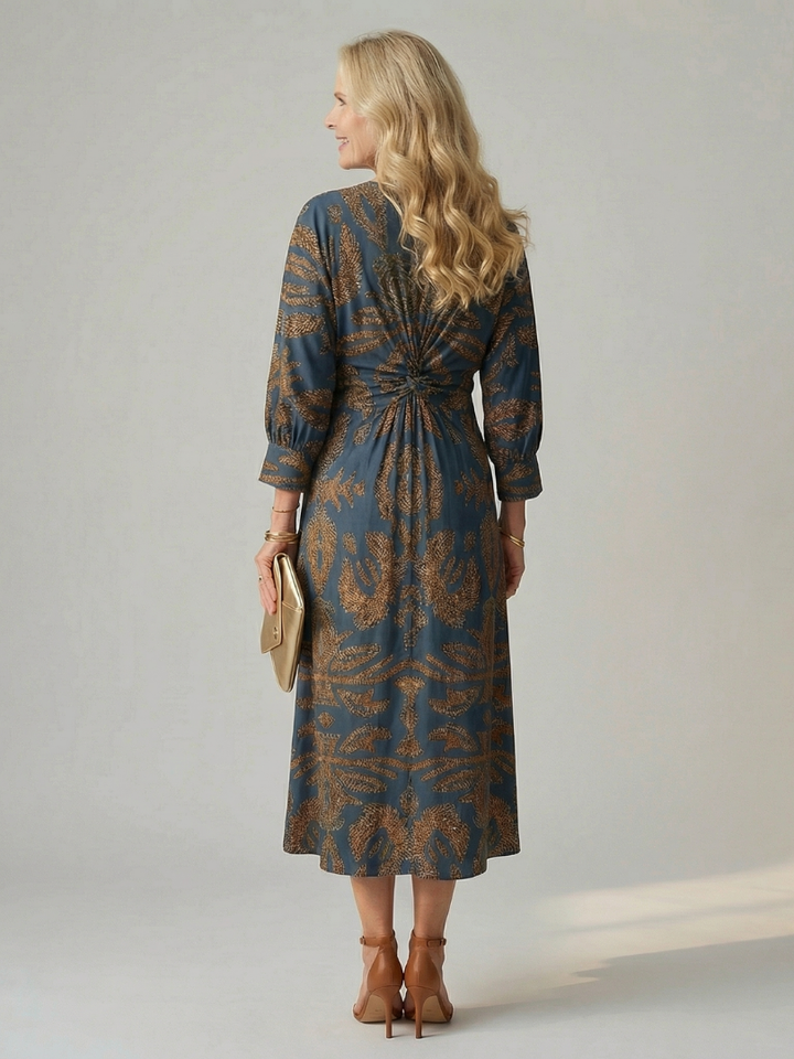 Lune | Vestido Midi con Cuerpo Cruzado