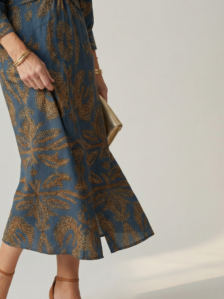 Lune | Vestido Midi con Cuerpo Cruzado