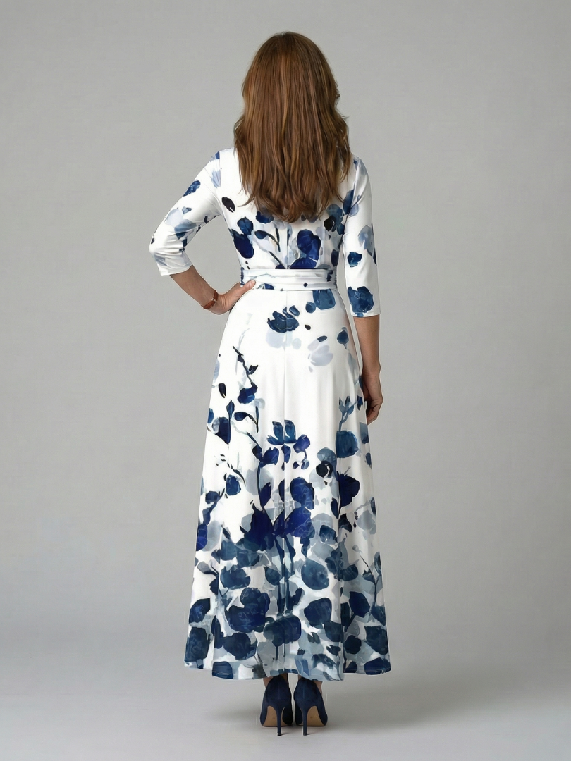 Celine | Vestido Midi Cruzado con Escote