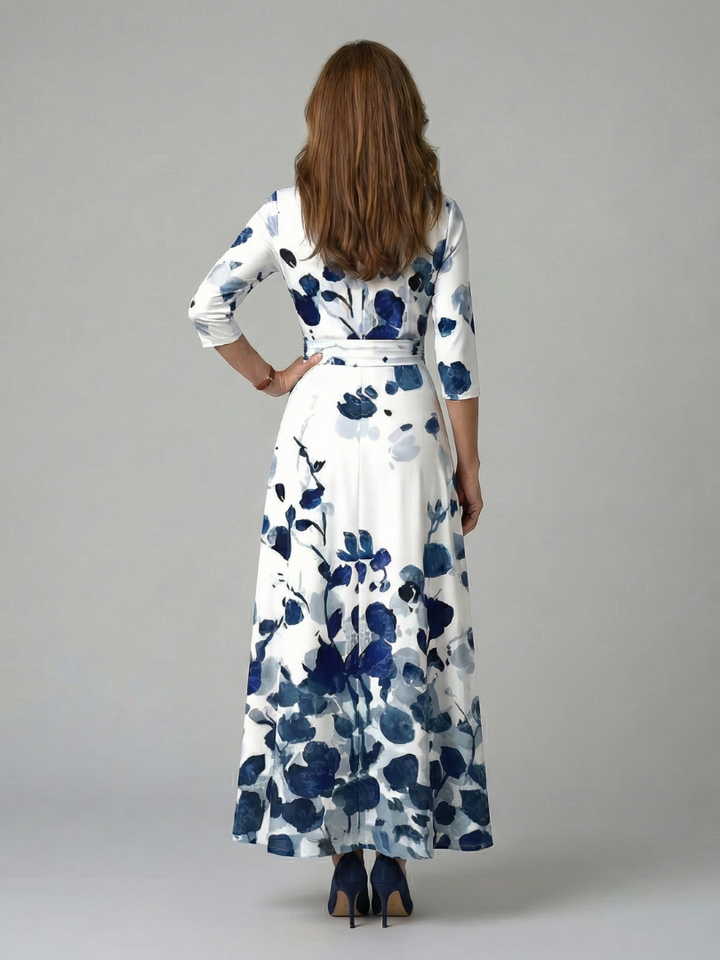 Celine | Vestido Midi Cruzado con Escote