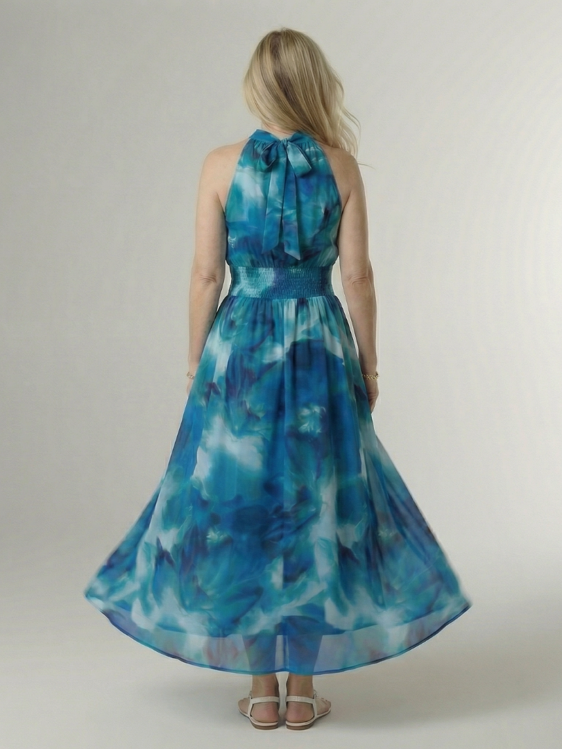 Sylin | Vestido Midi con Cuello Halter