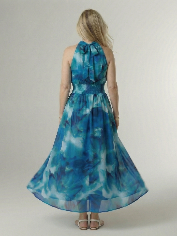 Sylin | Vestido Midi con Cuello Halter