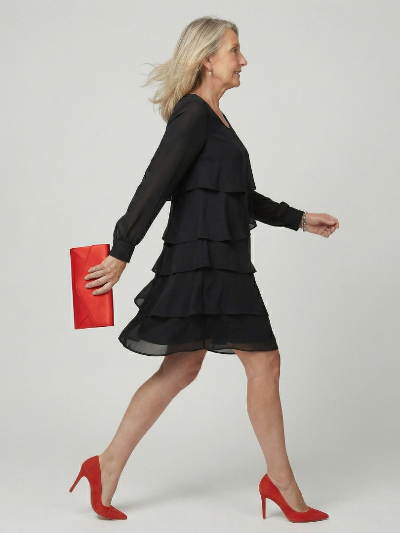 Kirax | Vestido limpio de longitud a la rodilla con capas