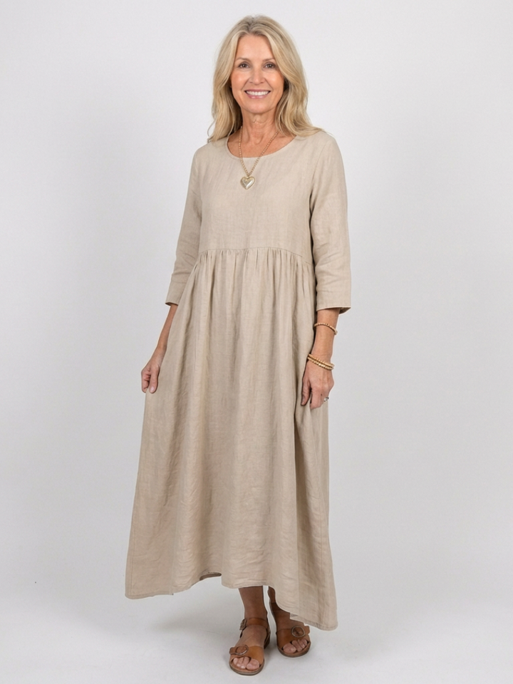 Beatrice | Vestido Midi de Manga Tres Cuartos