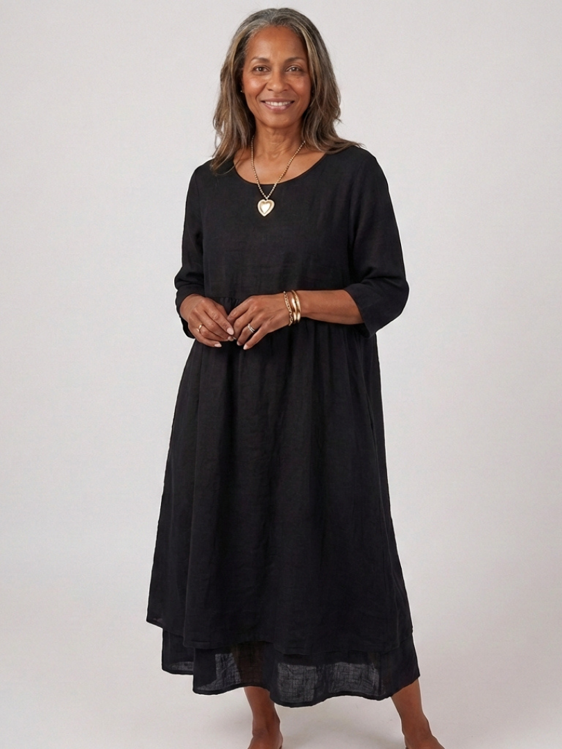 Beatrice | Vestido Midi de Manga Tres Cuartos