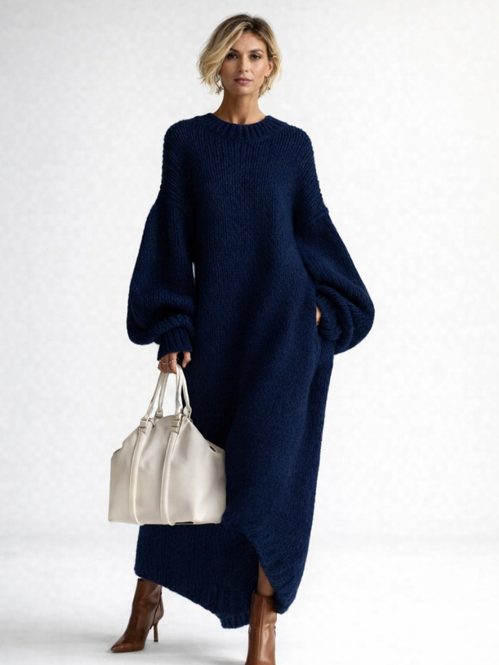 VALERIA | Vestido Maxi de Punto Oversized