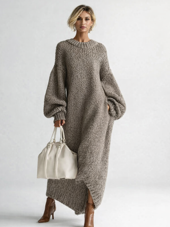 VALERIA | Vestido Maxi de Punto Oversized