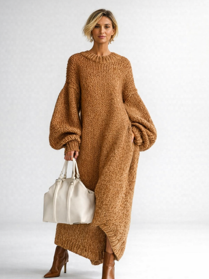 VALERIA | Vestido Maxi de Punto Oversized