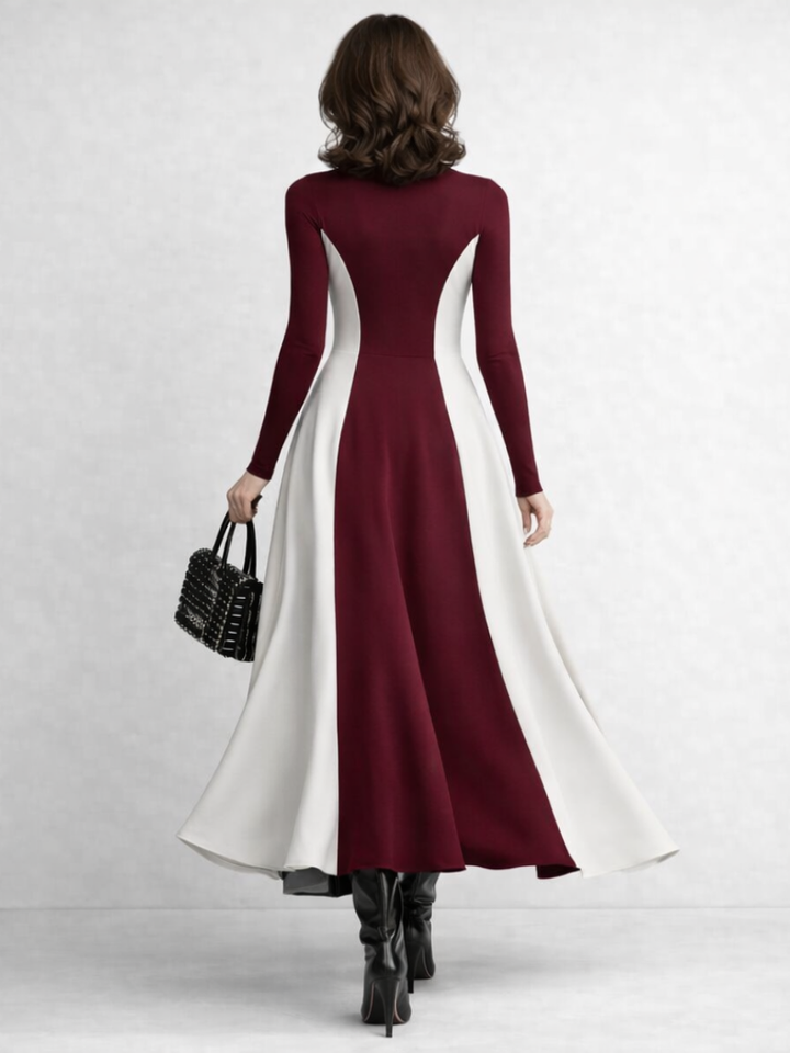 Arden | Vestido Maxi de Cuello Alto Esculpido