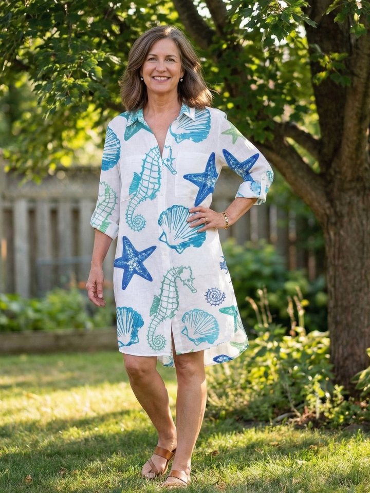 Noemi | Vestido Camiseta de Manga Larga Tie Dye