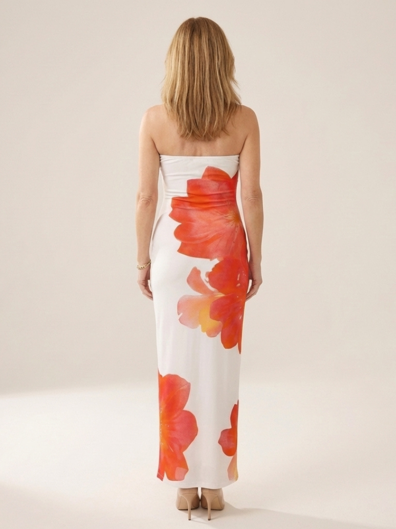 Oriana | Vestido Maxi Floral Sin Tirantes