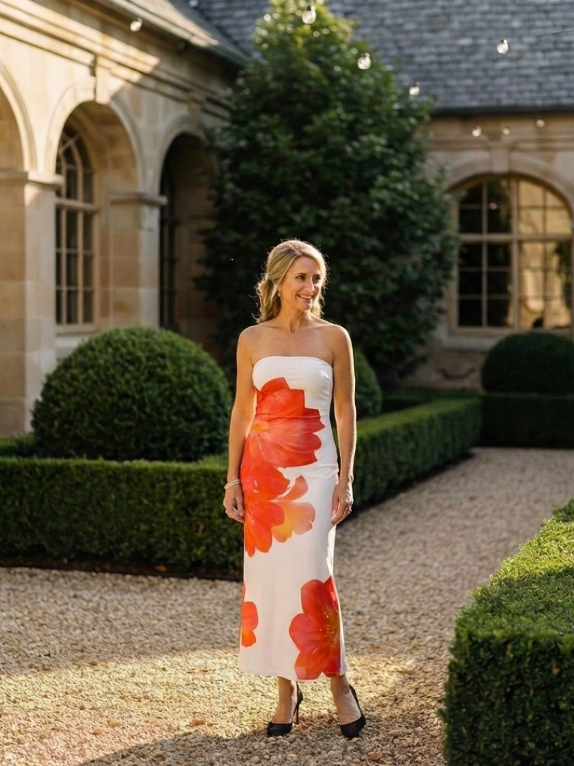 Oriana | Vestido Maxi Floral Sin Tirantes
