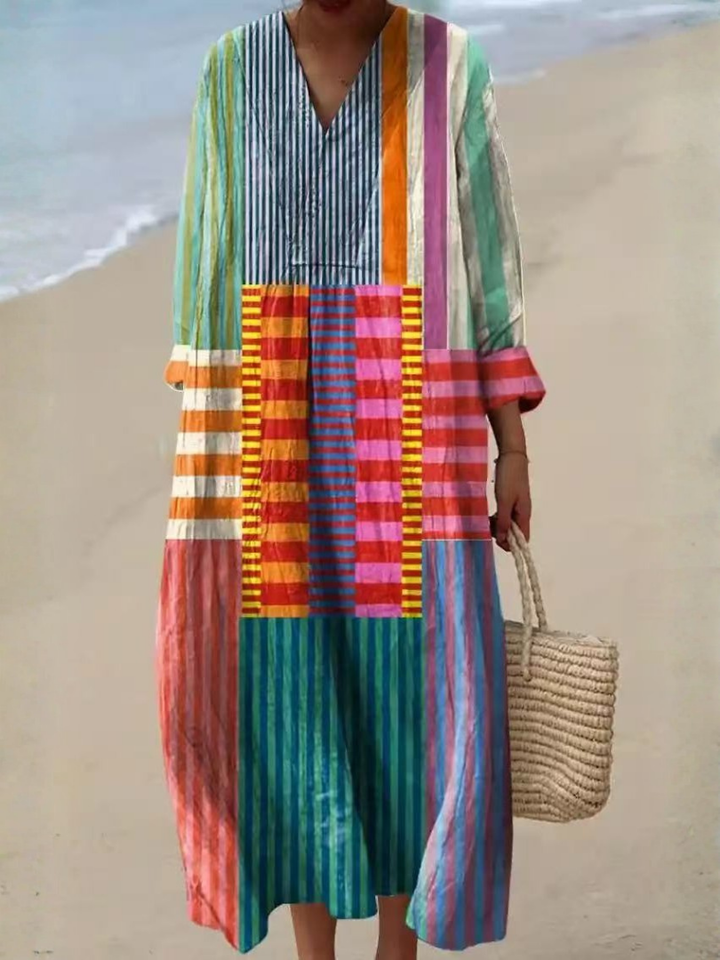 Margaret | Vestido Midi Floral de Manga Corta