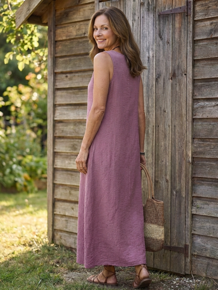 Lydia | Vestido Maxi Sin Mangas con Escote en V