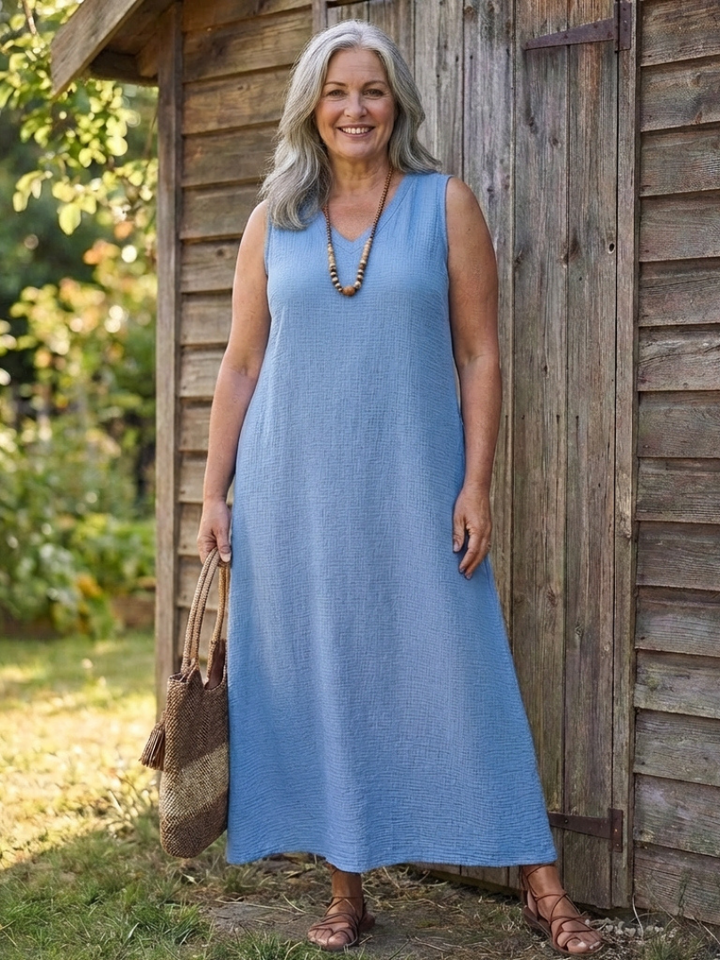 Lydia | Vestido Maxi Sin Mangas con Escote en V
