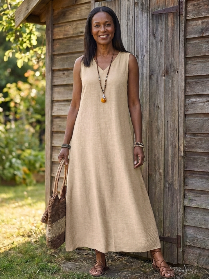 Lydia | Vestido Maxi Sin Mangas con Escote en V