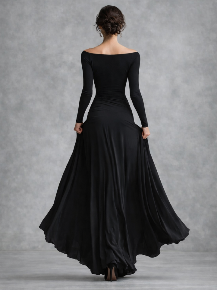 Maris | Vestido Maxi de Manga Larga Draped