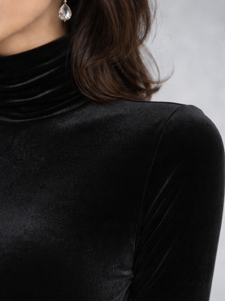 Camille | Vestido Midi de Terciopelo Fruncido