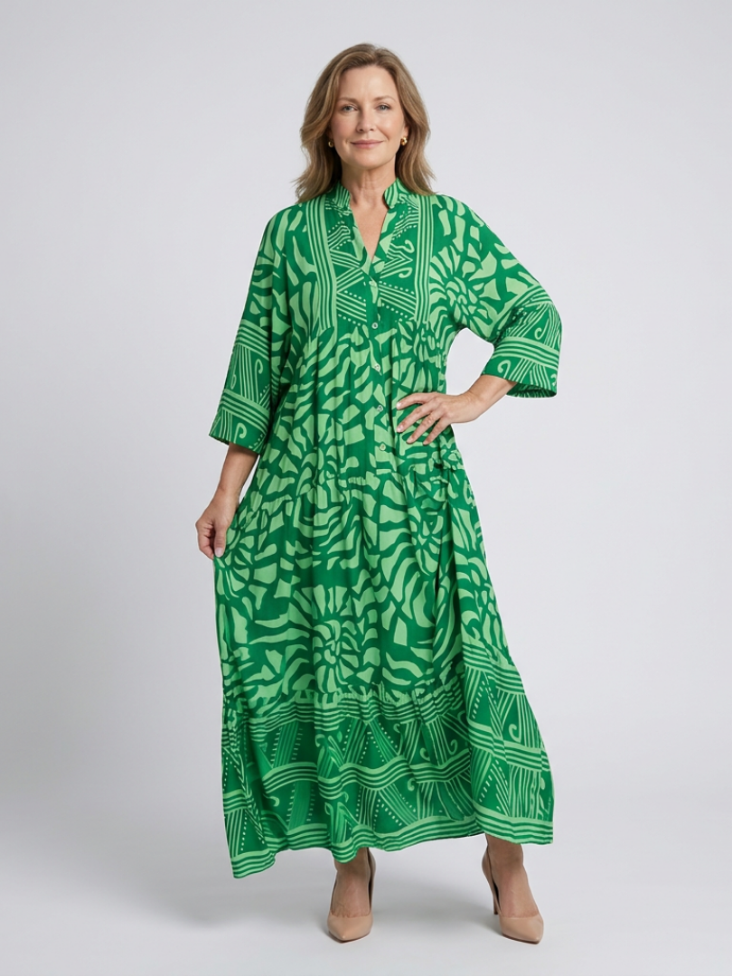 Marielle | Vestido Midi con Botones en el Frente