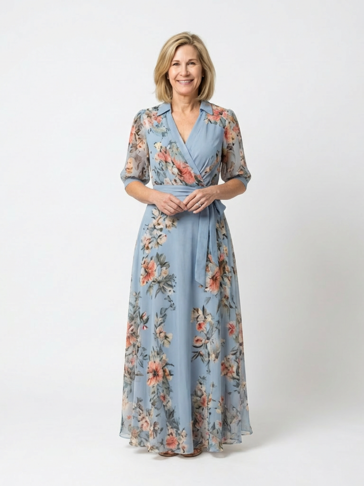 Elowen | Vestido Maxi Floral con Escote en V