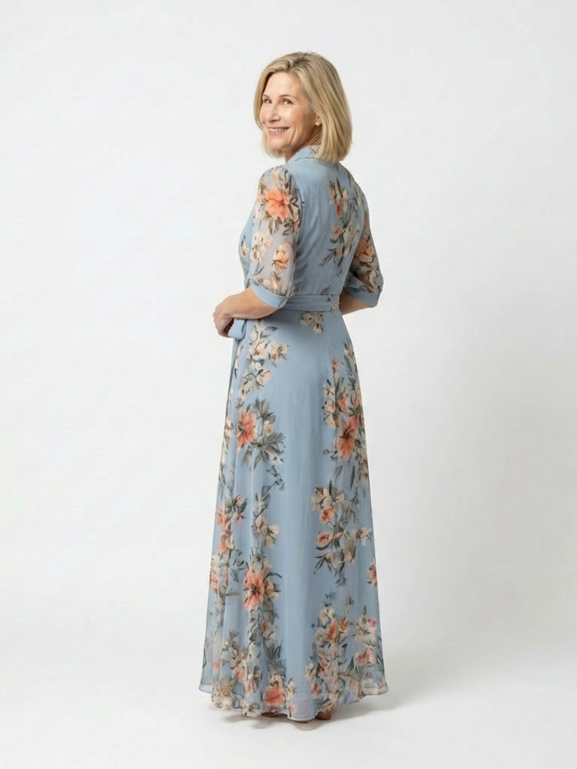 Elowen | Vestido Maxi Floral con Escote en V