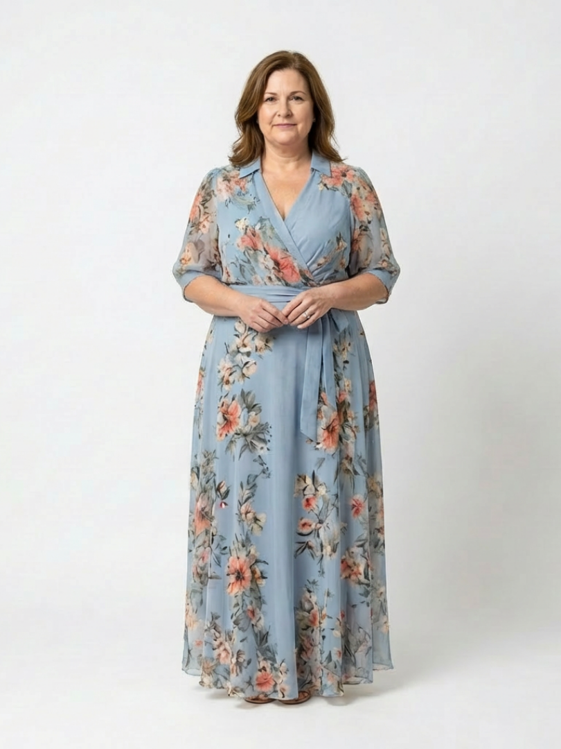 Elowen | Vestido Maxi Floral con Escote en V