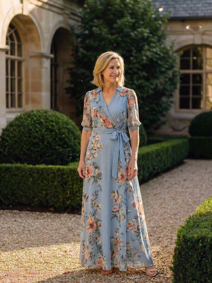Elowen | Vestido Maxi Floral con Escote en V